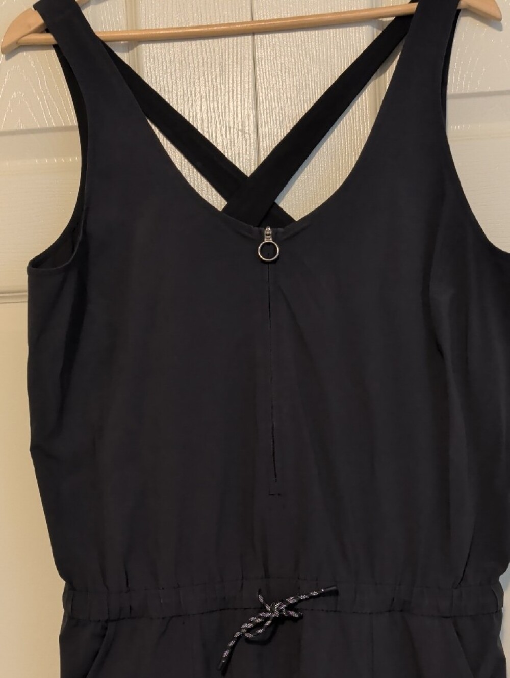lululemon athletica Back In Time Black Sleeveless Zip-Front Utility Jumpsuit - Picture 6 of 10